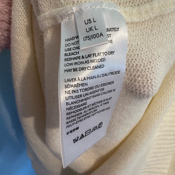 Anthropologie Ivory Ribbed Crew Neck Sweater - Picture 3 of 7